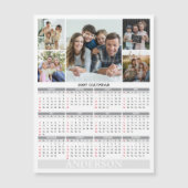 2027年 カレンダー - 家族の写真 マグネット カード (正面)