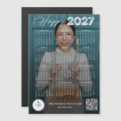 2027年 カレンダー 新年 フォト マグネットカード (正面/裏面)