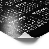 2027年 カレンダー - 1年 縦ビュー - 黒 フォトプリント (角)