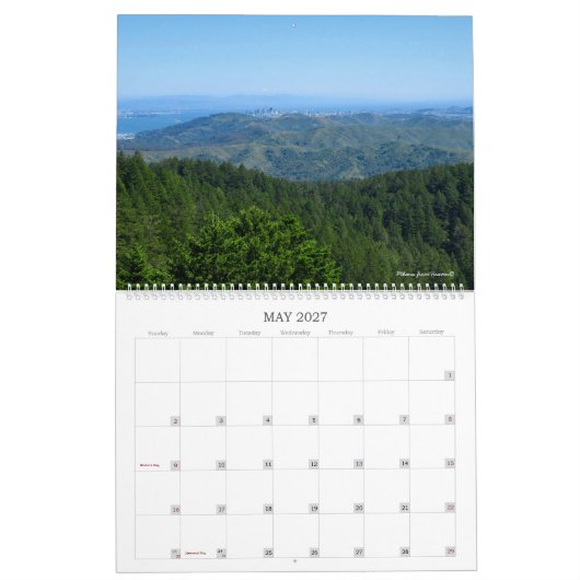 2027年 カレンダー Mt Tamalpais California (5月 2027)