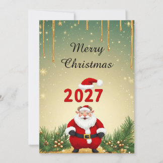 2027年 クリスマス＆お正月デザイン 招待状