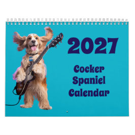 2027年 コッカー・スパニエル 犬 カレンダー