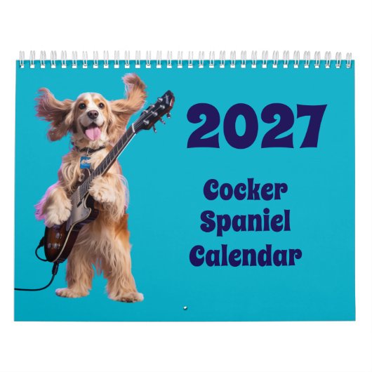 2027年 コッカー・スパニエル 犬 カレンダー (カバー)