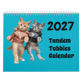 2027年 タンデム タビー猫 カレンダー