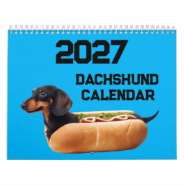 2027年 ダックスフンド カレンダー