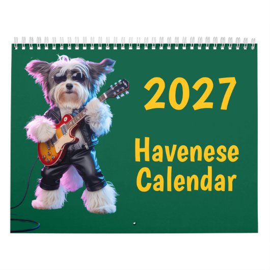 2027年 ハバニーズ犬 カレンダー (カバー)
