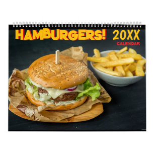 2027年 ハンバーガー フード 壁掛けカレンダー カレンダー