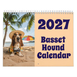 2027年 バセットハウンド 犬 カレンダー