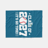 2027年 バックトゥスクール 野球 フリースブランケット (正面(横))