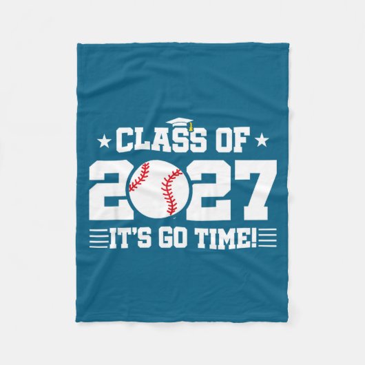 2027年 バックトゥスクール 野球 フリースブランケット (正面)