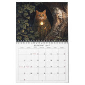 2027年 ファンタジーな猫たち 幻想芸術カレンダー カレンダー (2月 2027)