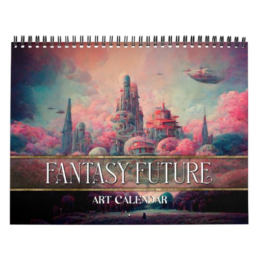 2027年 ファンタジー未来のシュールな都市 カレンダー (カバー)