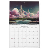 2027年 ファンタジー未来のシュールな都市 カレンダー (3月 2027)