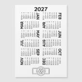2027年 マグネットカレンダー 企業ロゴ マグネットカード (正面)