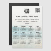 2027年 マグネットカレンダー 会社名 ロゴ QRコード (正面/裏面)