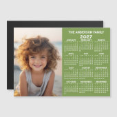 2027年 マグネットカレンダー - 写真 年間ビュー モダン (正面/裏面)