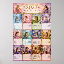 2027年 マジカルフェアリーズ 壁カレンダーポスター ポスター