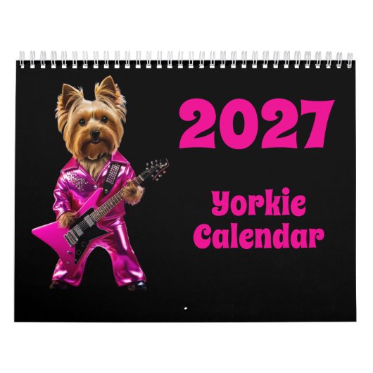 2027年 ヨーキー 犬 カレンダー (カバー)