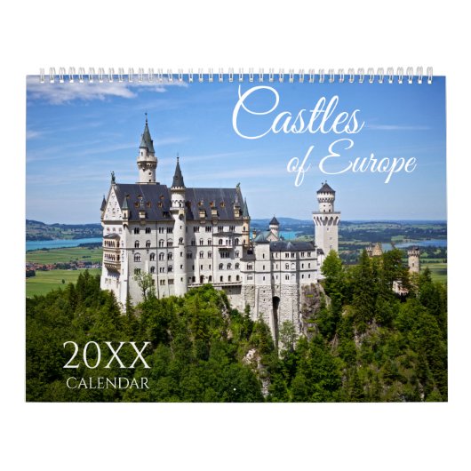 2027年 ヨーロッパの城の風景 壁掛け カレンダー (カバー)