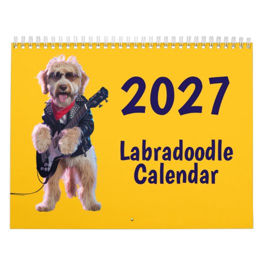 2027年 ラブラドゥードル 犬 カレンダー (カバー)