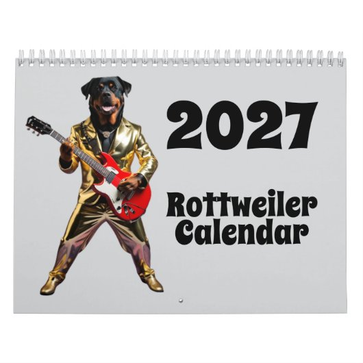 2027年 ロットワイラー 犬 カレンダー (カバー)