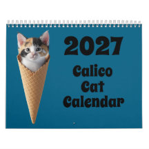 2027年 三毛猫 カレンダー