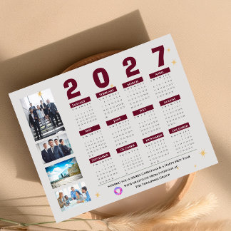 2027年 企業用 写真カレンダー ビジネス クリスマス ポスター