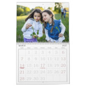 2027年 個人用家族写真カレンダー 大きい字 カレンダー (3月 2027)