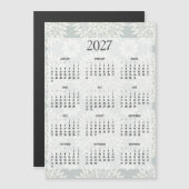 2027年 冷蔵庫カレンダー 花柄 (正面/裏面)