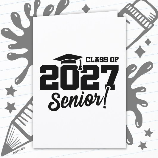2027年 学校卒業年度 自慢の上級生 2027年度卒業クラス カード