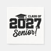 2027年 学校卒業年度 自慢の上級生 2027年度卒業クラス スタンダードカクテルナプキン (正面)