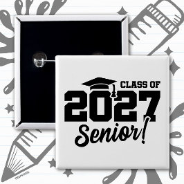 2027年 学校卒業年度 自慢の上級生 2027年度卒業クラス 缶バッジ