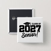 2027年 学校卒業年度 自慢の上級生 2027年度卒業クラス 缶バッジ (正面&裏面)
