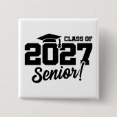 2027年 学校卒業年度 自慢の上級生 2027年度卒業クラス 缶バッジ (正面)