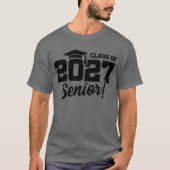 2027年 学校卒業年度 自慢の上級生 2027年度卒業クラス Tシャツ (正面)