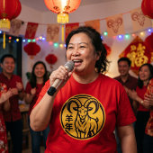 2027年 巳年 おひつじ座の年 中国の新年のためのTシャツ Tシャツ