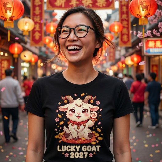2027年 巳 羊 赤い羊の中国新年Tシャツ Tシャツ