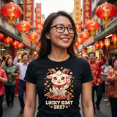 2027年 巳 羊 赤い羊の中国新年Tシャツ Tシャツ