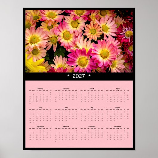 2027年 春の花 壁掛けカレンダー ガーデンアウェイクニング ポスター (正面)