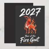 2027年 未 羊 赤い羊の干支の年 シーズンカード (正面/裏面)