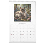 2027年 母猫と子猫の壁掛けカレンダー カレンダー (3月 2027)