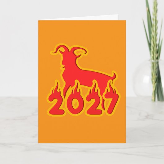 2027年 炎のヤギ カード (正面)