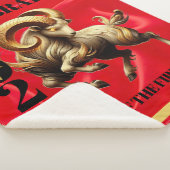 2027年 炎の羊（ヒツジ）年の豪華なデザイン シェルパブランケット (3/4)