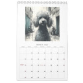 2027年 犬のアート 壁掛けカレンダー, 犬の芸術的な肖像画 カレンダー (3月 2027)