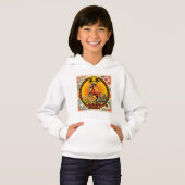 2027年 申+未+火のヤギ キッズパーカー - 申年 (正面フル)
