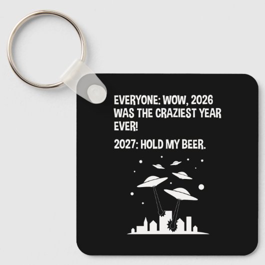 2027年 私のビールを保持 キーホルダー (正面)