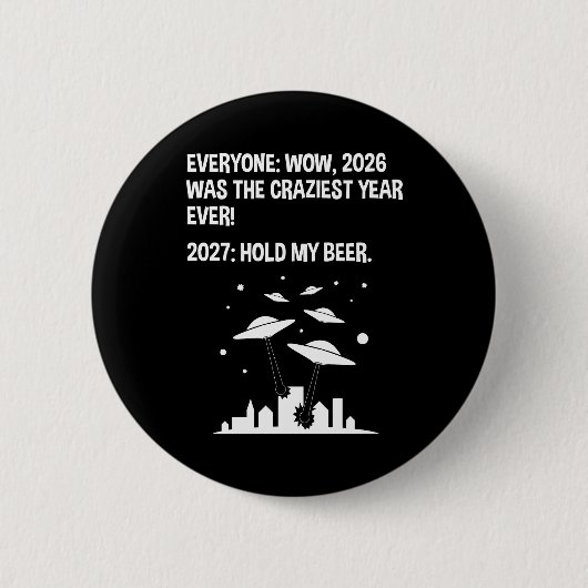 2027年 私のビールを保持 缶バッジ (正面)