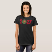 2027年 翡翠の未(羊)の干支の年 Tシャツ (正面フル)