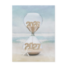 2027年 謹賀新年 時計砂時計
