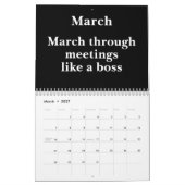 2027年 面白い仕事カレンダー 壁掛け カレンダー (3月 2027)